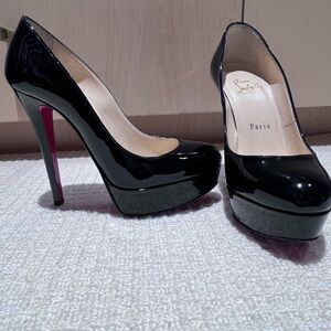 Women’s Christian Louboutin Patent leather platform heels